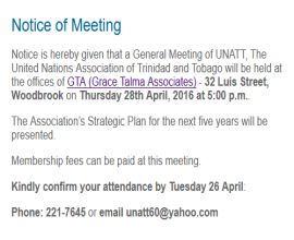 Annual General Meeting April 28th