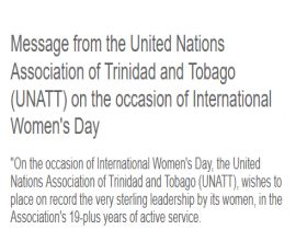 International Women's Day Message from UNATT